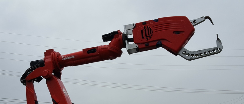 equipment, working, factory, machinery, safety, red, robotic, steel, industry, metal industry, connection, robot, technology, occupation, economy, low angle view