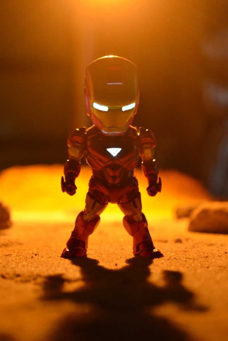 no people, security, headwear, outdoors, full length, illuminated, robotic, military, helmet, government, toy, super, figure, vinyl, uniform, iron man