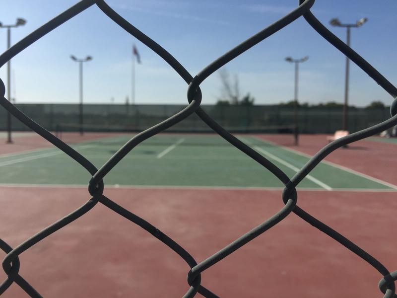 court, floor, sport, play area, barrier, metal, sports, tennis court, soccer field, wire, close-up, backgrounds, safety, protection, field, nature, boundary