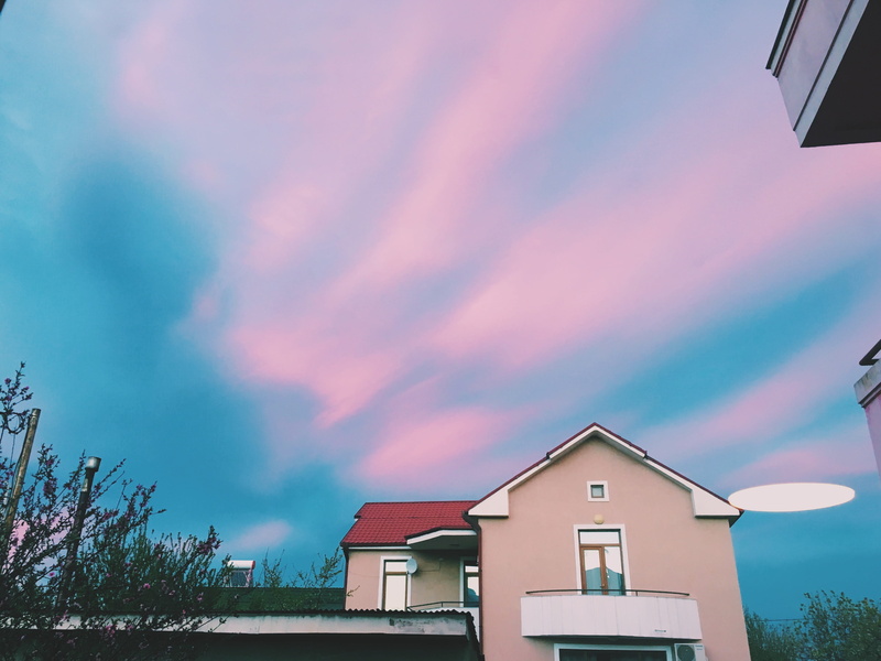 sky, built structure, day, sunset, 4K, plant, outdoors, georgia, urban, architecture, building, neighborhood, shelter, row house, tower, low angle view