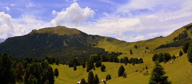 nature, mountain range, panoramic, clouds, tranquility, green, mountain peak, environment, travel destinations, scenics - nature, pine woodland, no people