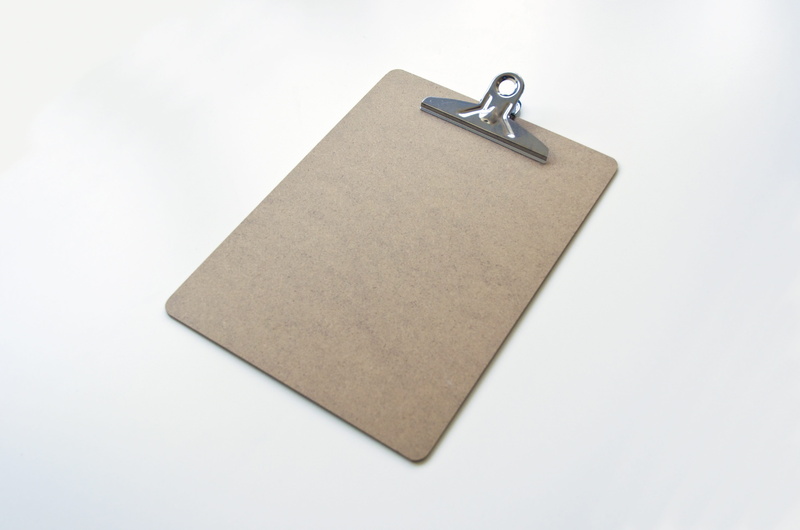 notebook, brown, safety, work, information, cut out, blank, clipboard, paper, list, note, document, white background, business, clip, office supply, message