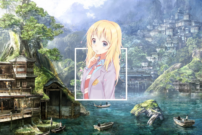 architecture, bilibili, one person, anime, waterfront, water, built structure, women, Bilibili Douga, anime girls, young women, 720P, building exterior