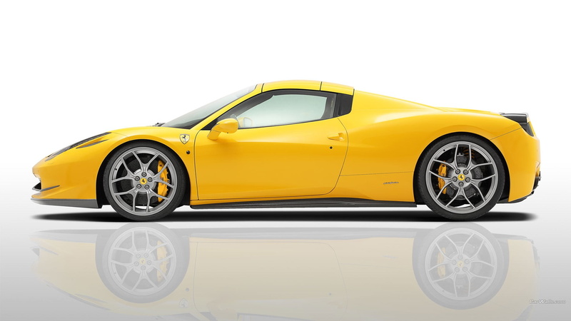 wheel, luxury, transportation, tire, car, metal, mode of transportation, sports car, land vehicle, white background, clean, yellow, 1080P, Ferrari 458