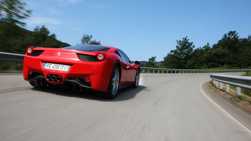 ferrari, motion, cars, hd, 1080P, italia, 458, blur