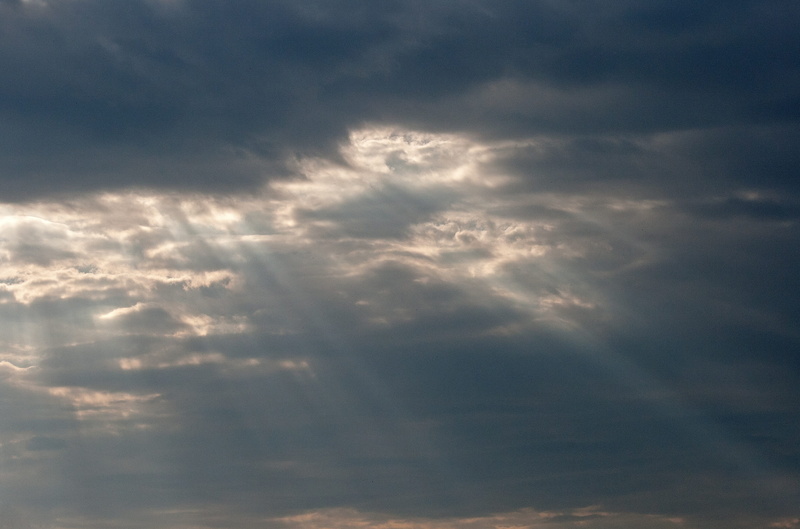 meteorology, overcast, environment, outdoors, wispy, grey, dramatic sky, cloudscape, penetrating, 2K, sunbeams, abstract, sunlight, dark, light, sunbeams protruding through clouds