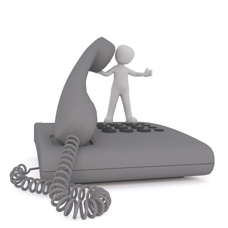 white background, model, 3d, art and craft, phone, figurine, white, still life, human representation, call center, landline, one person, male, no people