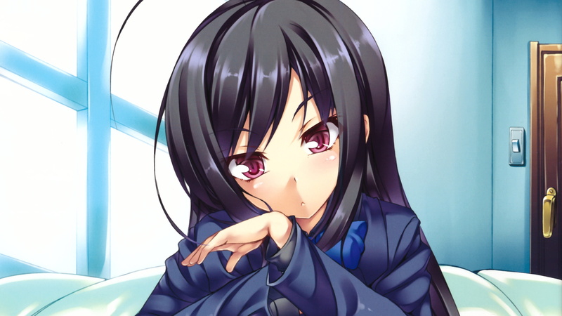 girls, accel, uniforms, pupils, scans, red, bows, indoors, black, 4K, world, anime, hair, close up, slit, kuro, faces, eyes, ahoge, hime, yuki, schoolgirls