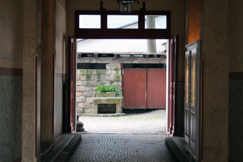 structures, building, stone wall, nature, doorway, wooden gate, gateway, urban, the way forward, built structure, day, plant, indoors, house, architecture