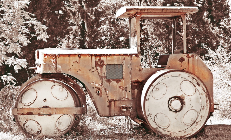 rusted, lapsed, shut down, mode of transportation, rusty, ailing, rotted roll, obsolete, iron, outdoors, weathered, winter, roll, land, nature, tree, disused roller