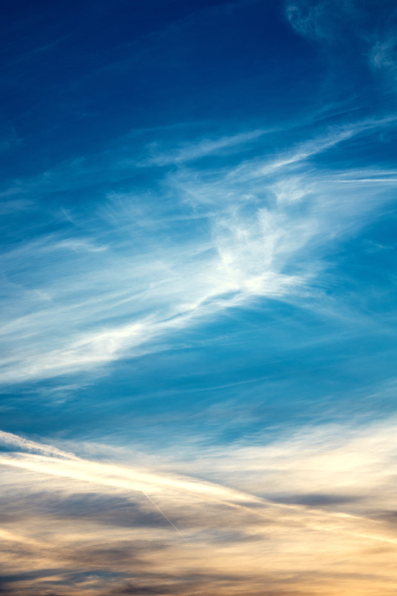 shut off, sky, sun, clouds, wind, wispy, moody sky, nature, blue, stratosphere, environment, sunbeam, summer, weather, abstract, no people, heaven, cloud - Sky