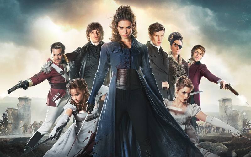 knives, weapons, Pride, Lily James, characters, Matt Smith, poster, prejudice and zombies, guns, 1080P, Pride and Prejudice and Zombies