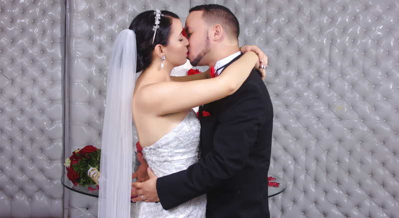 forest, couple - relationship, veil, complicity, Grooms, flowers, wedding ceremony, white, adult, bank, happy, newlyweds, young men, two people, kiss, young couple