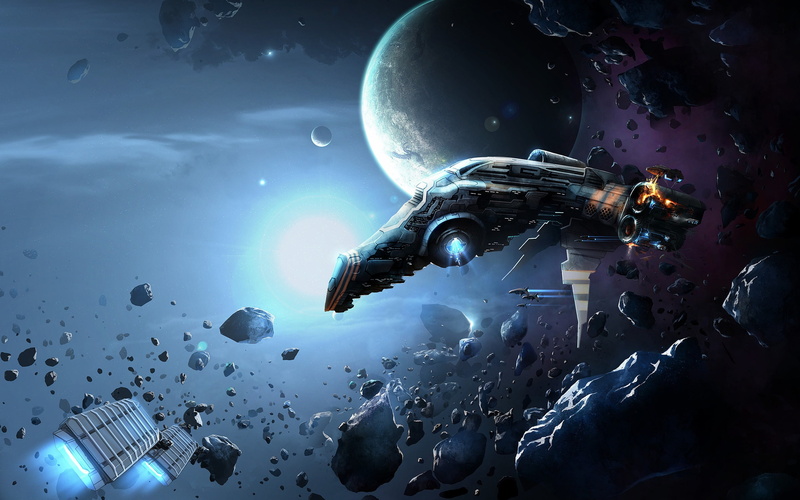 meteorite, array, spacecraft, 2K