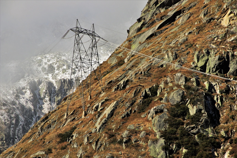 outdoors, mountain peak, steeply, nature, formation, tranquility, beauty in nature, day, electrification of, tranquil scene, first snow, mountain, mountain range