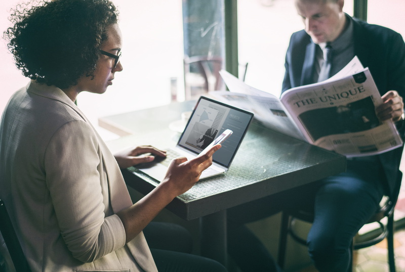 black, people, employee, convenience, wireless technology, boyfriend, furniture, technology, dating, rest, planning, woman, using, connection, sit, communication
