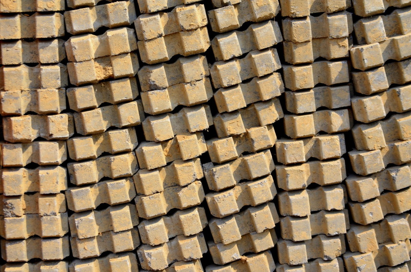 textured, Stacked, in a row, day, abundance, arrangement, Bricks, 1080P, Stack, large group of objects, building materials, architecture, Patio, repetition