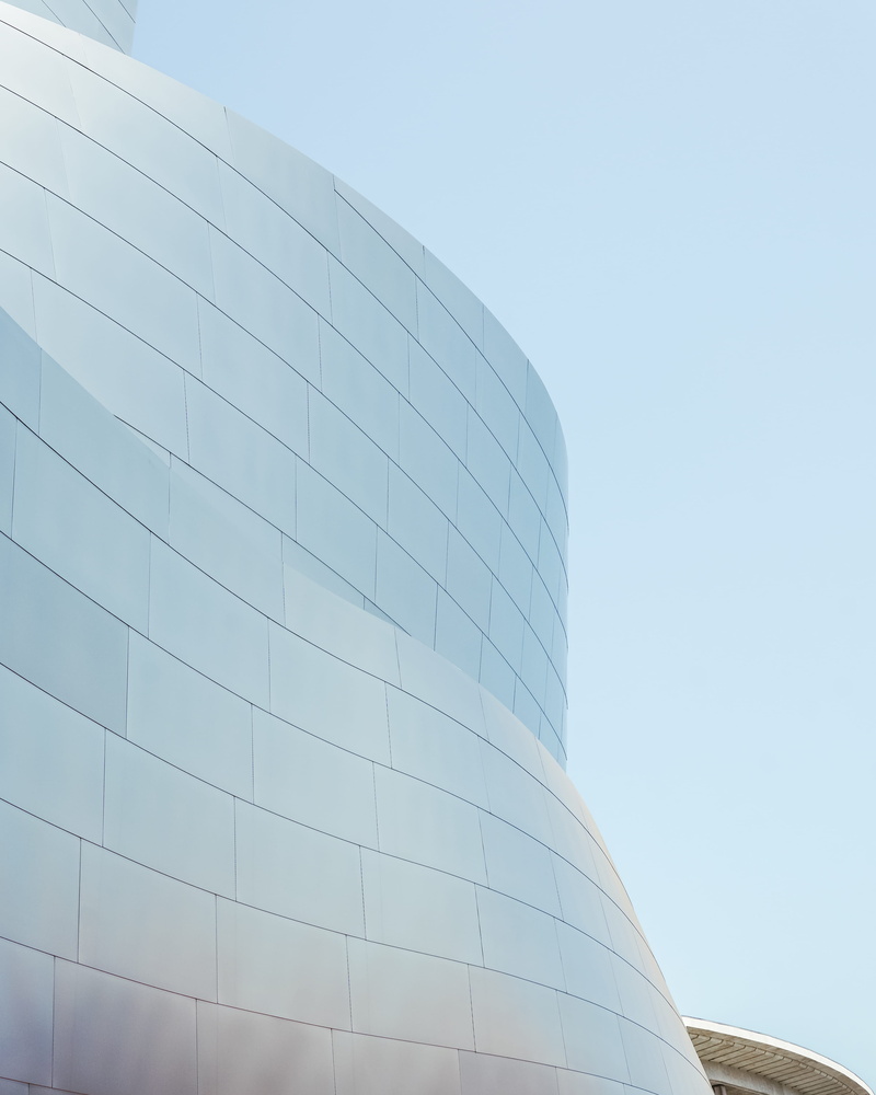 untitled, built structure, blue, building, day, wall, angle, storage compartment, curve, steel, nature, clear sky, storage tank, architecture, outdoors