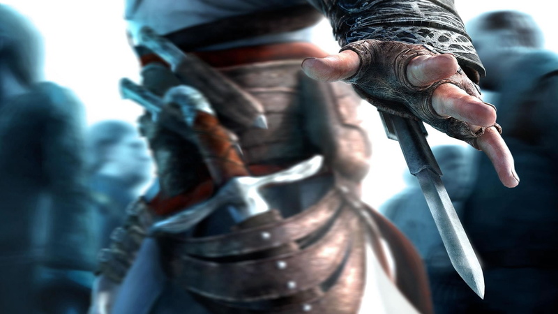 palm, 1080P, hand, desmond miles, fingers, knife, assassins creed
