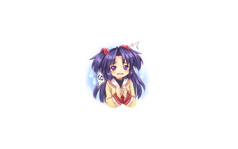 school uniform, witch, celebration, front view, hairstyle, 1080P, Clannad, white background, hair, cut out, young women, indoors, portrait, women, anime girls