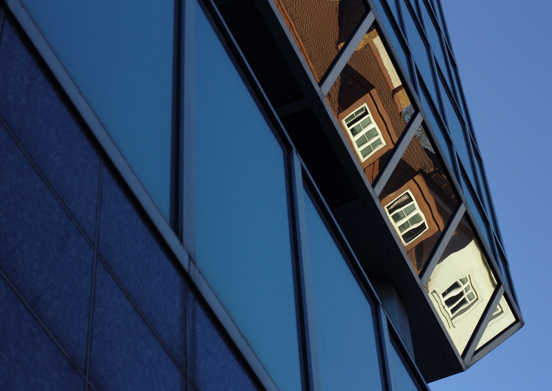 windows, city, communication, sphere, shutter, building, no people, curtain, day, window shade, shelter, building exterior, low angle view, office building