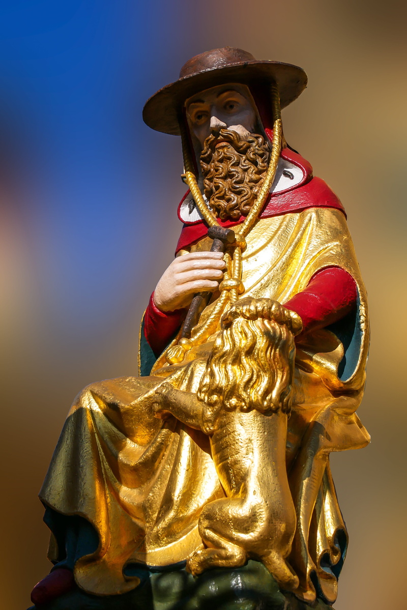 Art, rabbi, sculpture, faith, representation, carnival - celebration event, architecture, belief, colored background, indoors, bart, middle ages, adult