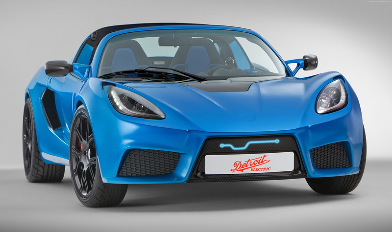 Quickest Electric Cars, electric cars, 4K, blue, Detroit Electric SP01, sport cars