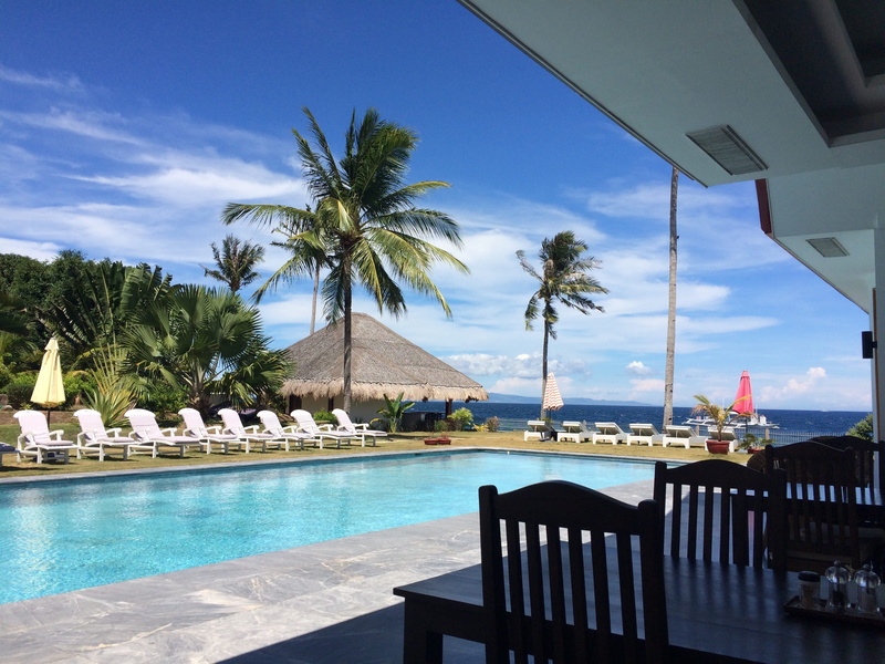 front, architecture, seat, chairs, poolside, tree, 2K, vacations, pool, water, no people, philippines, nature, swimming pool, sunny, tourist resort, table