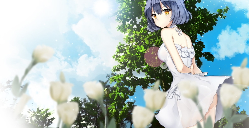 anime girls, short hair, 720P, manga, blue hair, original characters, anime