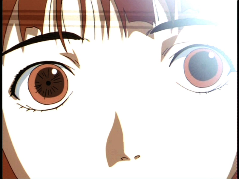 eyes, girls, sci-fi, cyberpunk, serial, brunettes, experiments, 2K, anime, lain, brown, horror, drama, iwakura, series