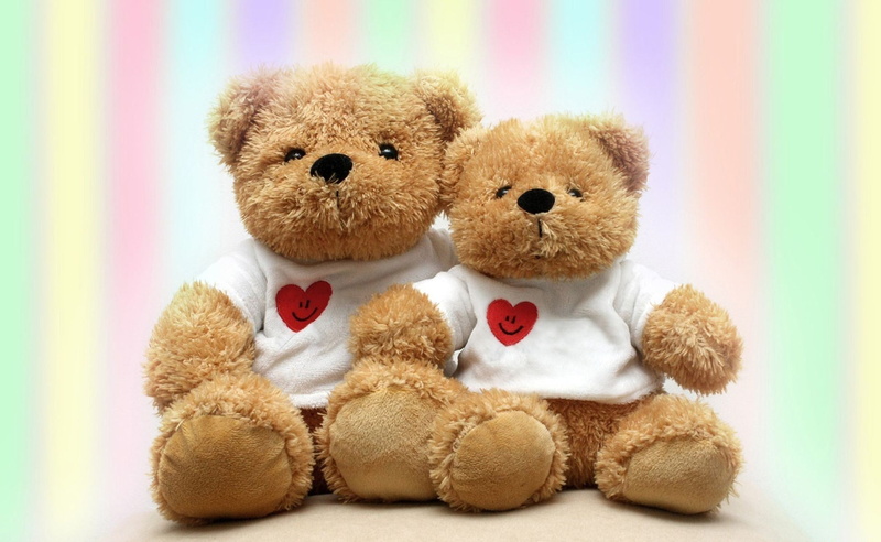 celebration, childhood, two, still life, no People, stuffed, creativity, playful, small, backgrounds, hearts, stuffed Toy, doll, toys, art and craft, toy Animal