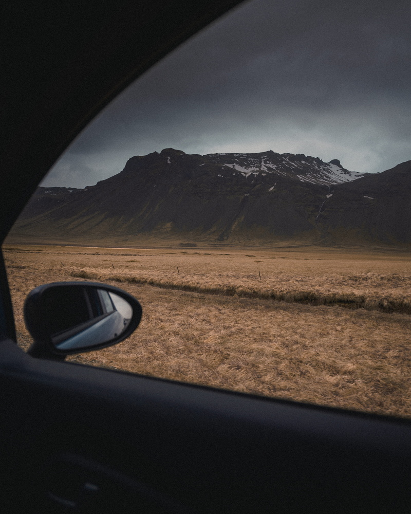 mode of transportation, scenics - nature, land vehicle, ground, brown, grey, cloud - sky, vehicle mirror, landscape, beauty in nature, environment, skt