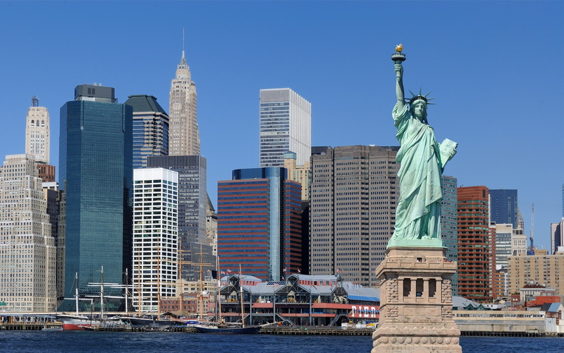 liberty, city, statue, york, 2K, new