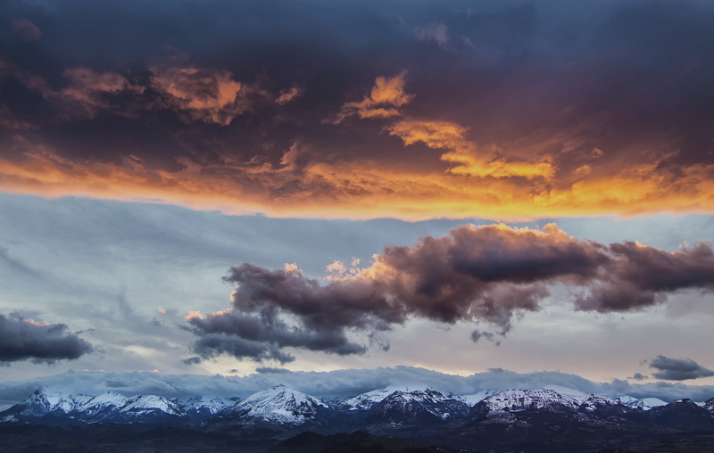 snowcapped mountain, winter, tranquility, black, no people, mountain peak, landscape, environment, sky, clouds, cloud - sky, tops, The Apennines, mountains