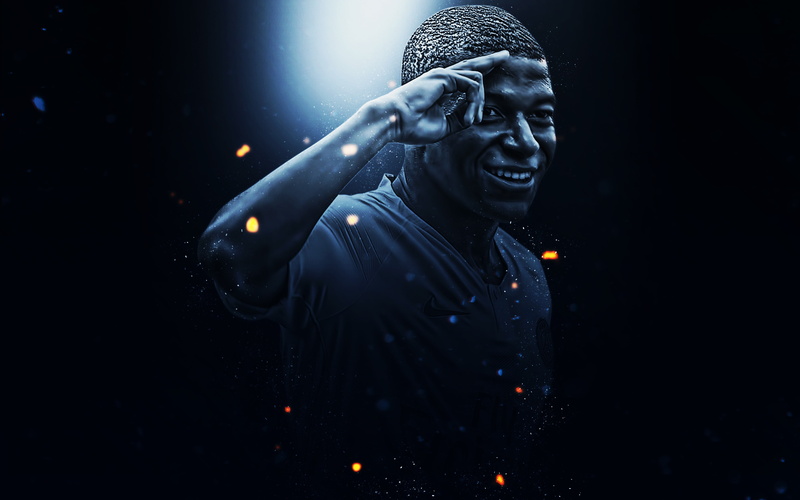 Kylian Mbappé, Soccer, Paris Saint-Germain F.C., 4K