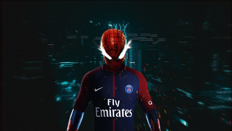 1080P, photo manipulation, Spider-Man, Paris Saint-Germain