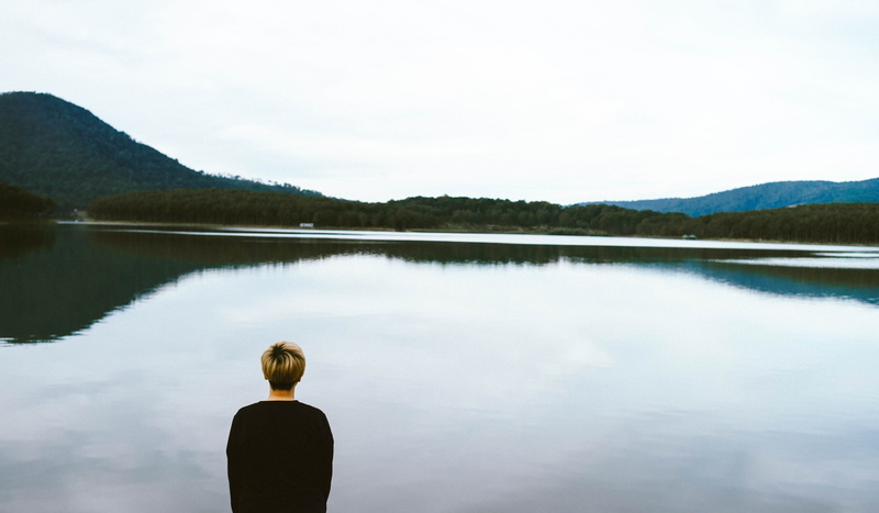 solitude, mountain, sky, contemplation, reflection, vietnam, day, beauty in nature, scenics - nature, nature, looking at view, me, waist up, tranquil scene