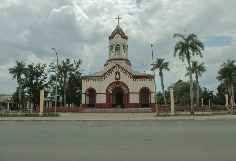 bell tower, camaguey, trees, palm tree, building exterior, built structure, city, tree, palm, town, tower, tropical climate, 4K, downtown, facade, spire