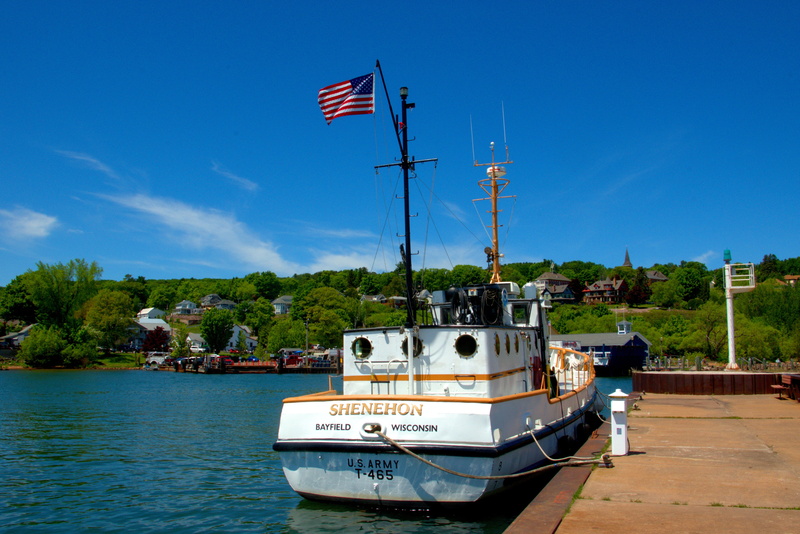 patriotism, water, noaa, outdoors, lake, day, mode of transportation, town, sunlight, ship, marine, blue, ex-army tug transport shenehon, harbor, pier