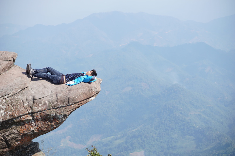 nature, real people, mountain range, holiday, trip, 5K, rock, vacations, rock - Object, men, scenics - nature, Laos, people, casual clothing, adventure