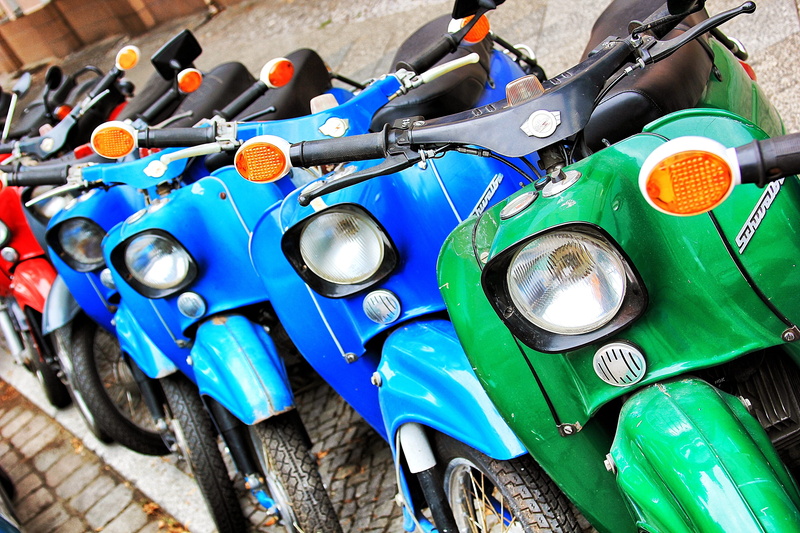 headlight, metal, transportation, land vehicle, bicycle, mode of transportation, allemagne, berlin, high angle view, motor vehicle, car, close-up, motorcycle