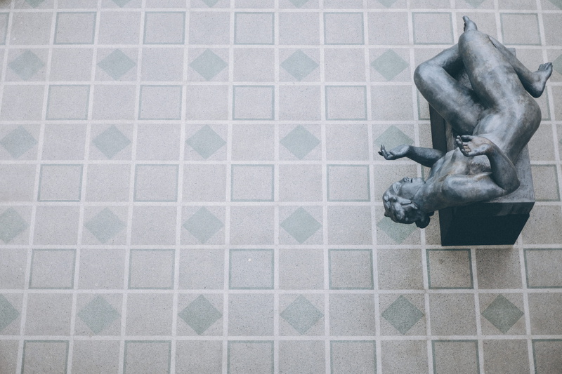 art and craft, 4K, real people, one person, sculpture, tile, day, craft, male likeness, La Rivière, representation, human body part, high angle view, arts and Entertainment
