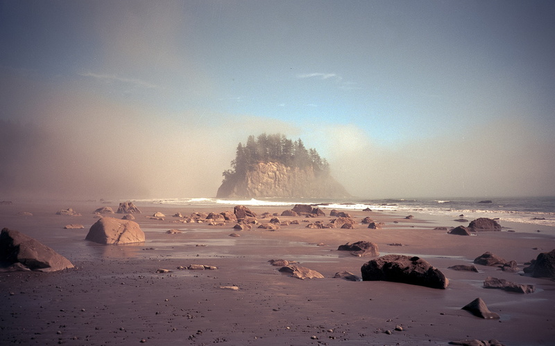 coast, trees, landscape, waves, nature, beach, photography, cliff, hills, rock, 2K, island, pine trees