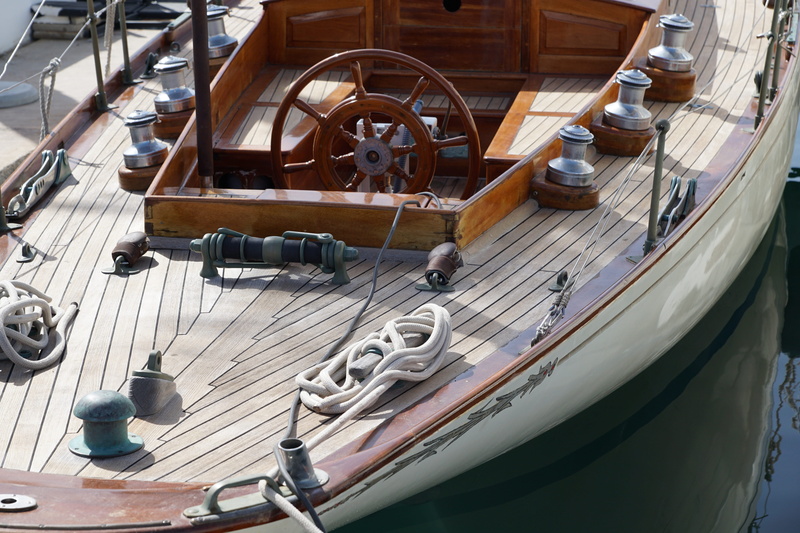 sea, yacht, sailboat, summer, rigging, rope, wood - material, bay, sailing ship, deck, transportation, high angle view, boat, day, boat deck, 5K, sailing