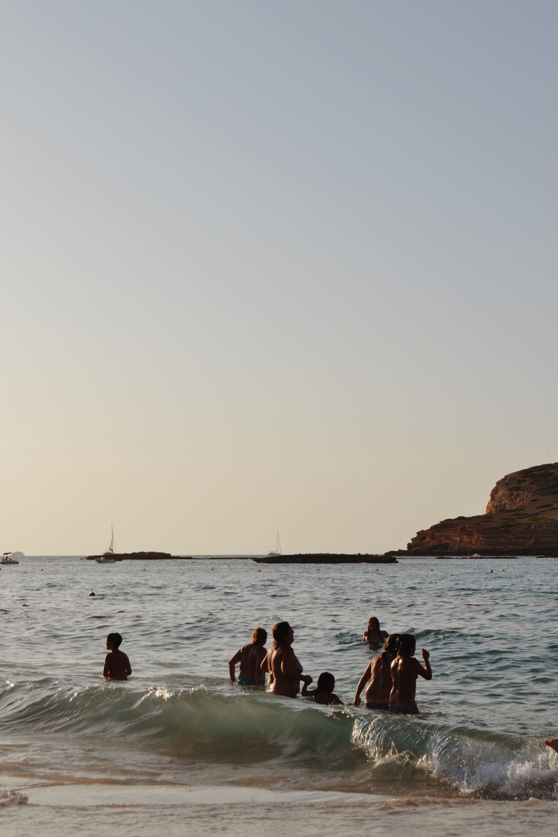 ibiza, holiday, spain, lifestyles, leisure activity, cala conta, cala, cala comte, sunset, copy space, water, scenics - nature, 4K, platges de comte, clear sky