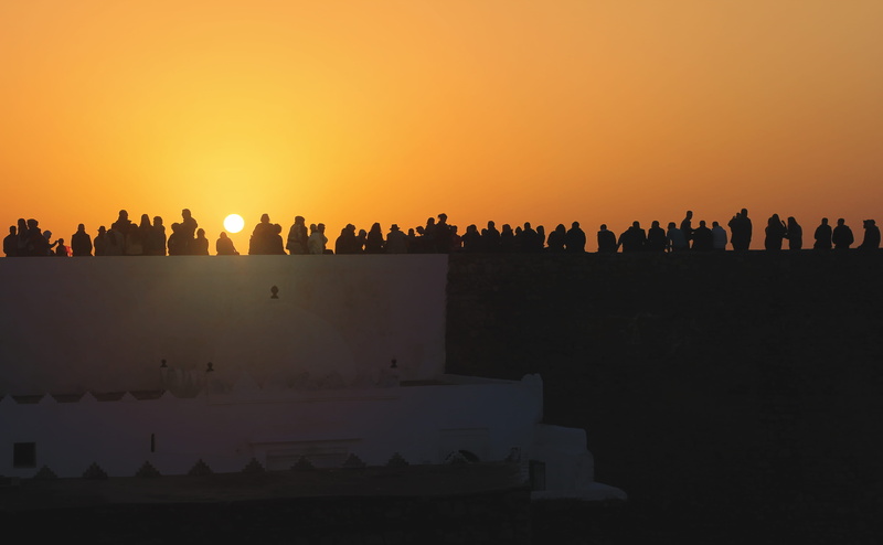 photography, peaple, 5K, red, best, sky, color, outdoors, many, colors, relax, asilah, building exterior, men, sunset, women, crowd, belief, architecture