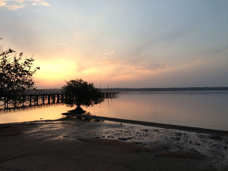 lake, sunrise, tree, scenics - nature, possotome, tranquil scene, land, water, sky, reflection, cloud - sky, plant, 2K, benin, outdoors, idyllic, tranquility