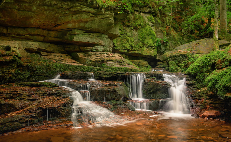 Monbach Creek, Monbach Valley, Valley Manbah, 5K, moss, Baden-Wurttemberg, Germany, cascade, River Manbah, waterfall, Black Forest, stones, The black forest