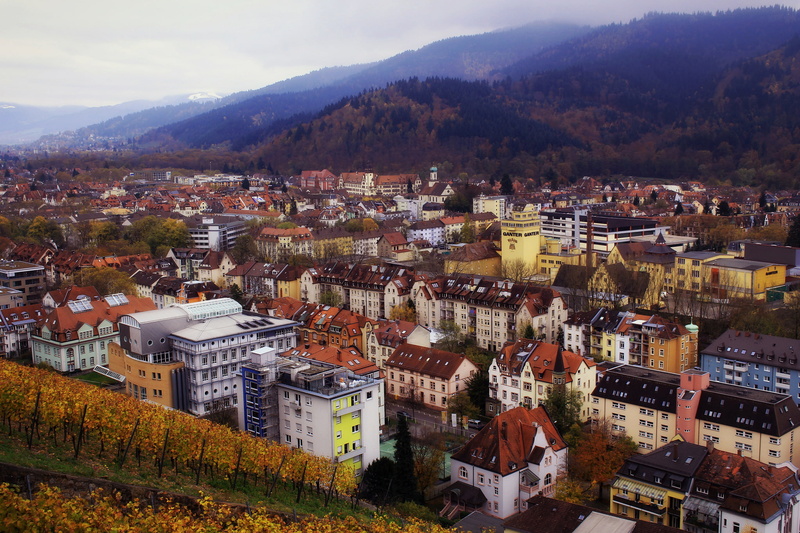 hills, the city, nature, panorama, Freiburg im Breisgau, autumn, home, forest, Baden-Wurttemberg, Baden-Württemberg, building, Germany, 1080P, Freiburg