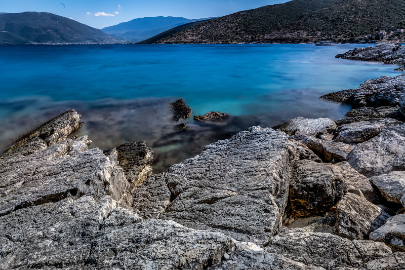 trip, kefalonia, beach, lake, europe, mountain range, girl, beauty in nature, beautiful, mountain, nikon, rock - object, amazing, nature, long exposure
